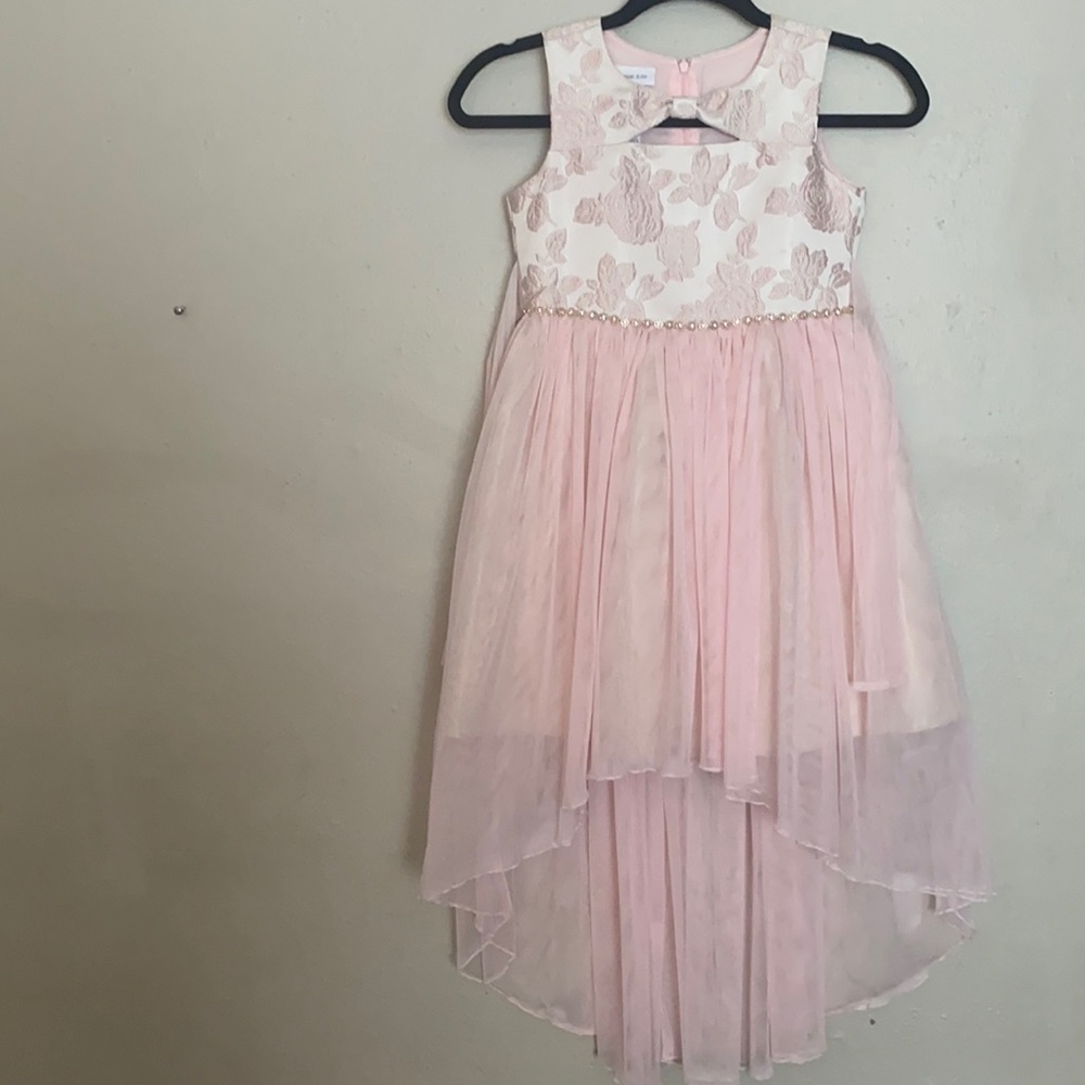 Pretty in Pink Floral High-Low Dress, Size 8 (Girls)